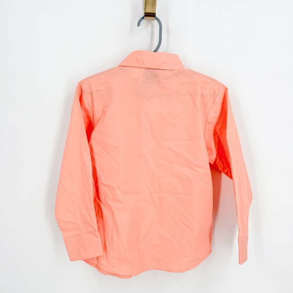 Van Heusen Orange Button Down Shirt Classic Formal - Picture 4 of 4